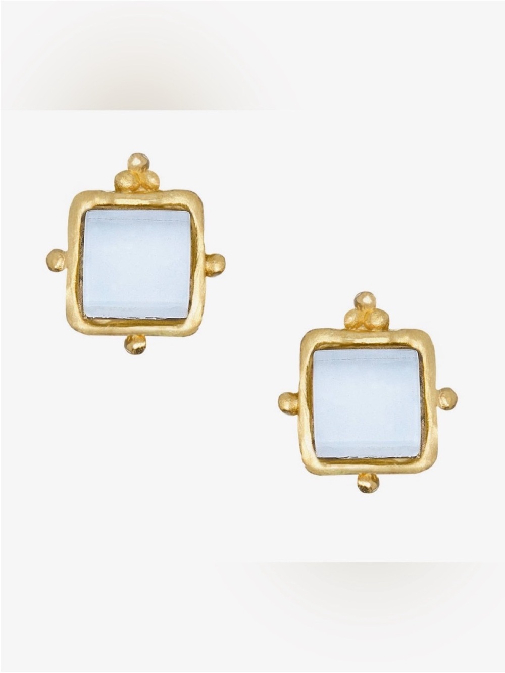 Susan Shaw White Gold Madeline Studs